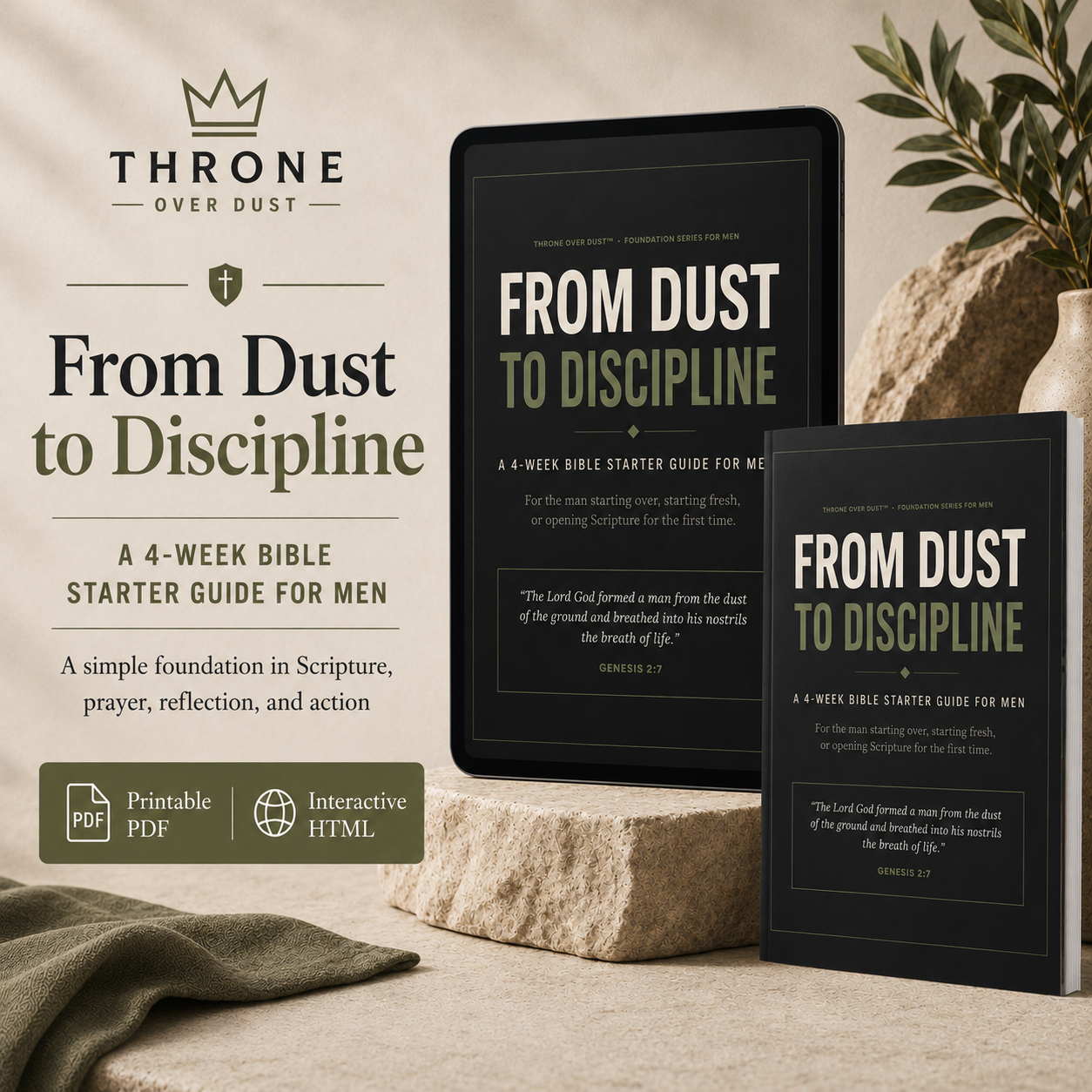 Men's 4 week Bible Study From Dust to Discipline