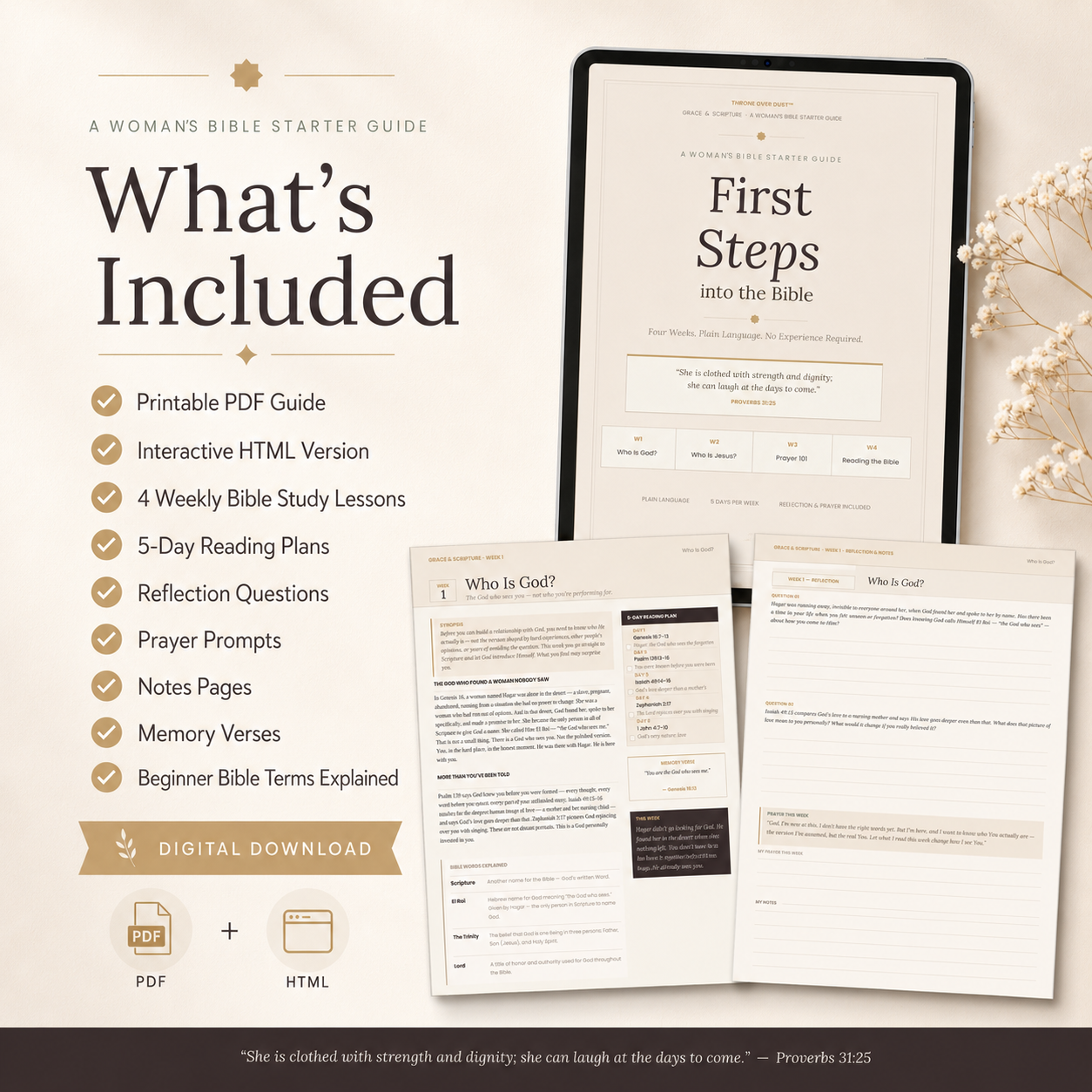 Grace and Scripture Women’s 4 week Bible Study printable