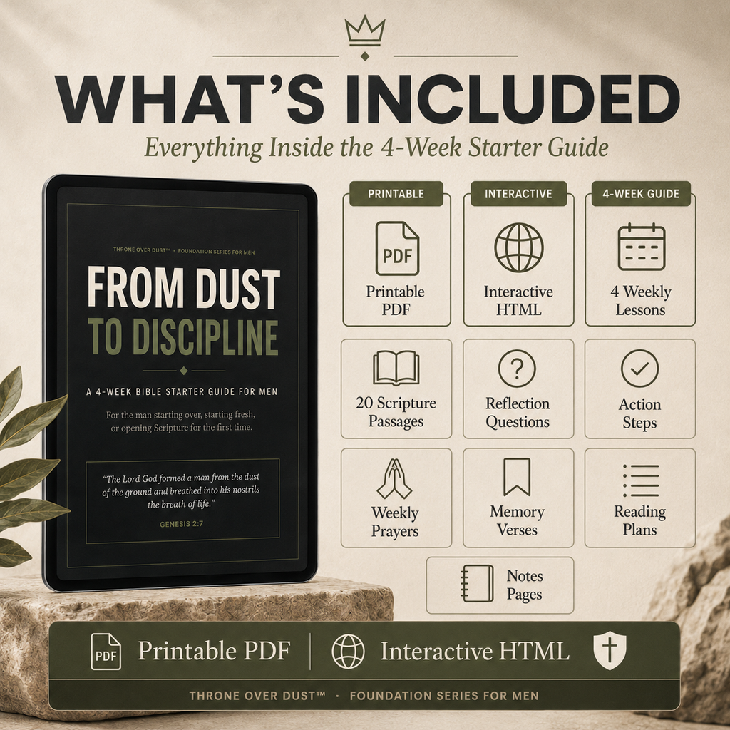 Men's 4 week Bible Study From Dust to Discipline