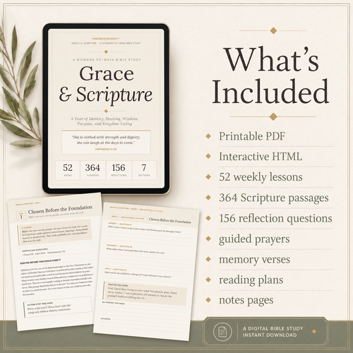 Grace and Scripture Women's 52 week Bible Guide Printable