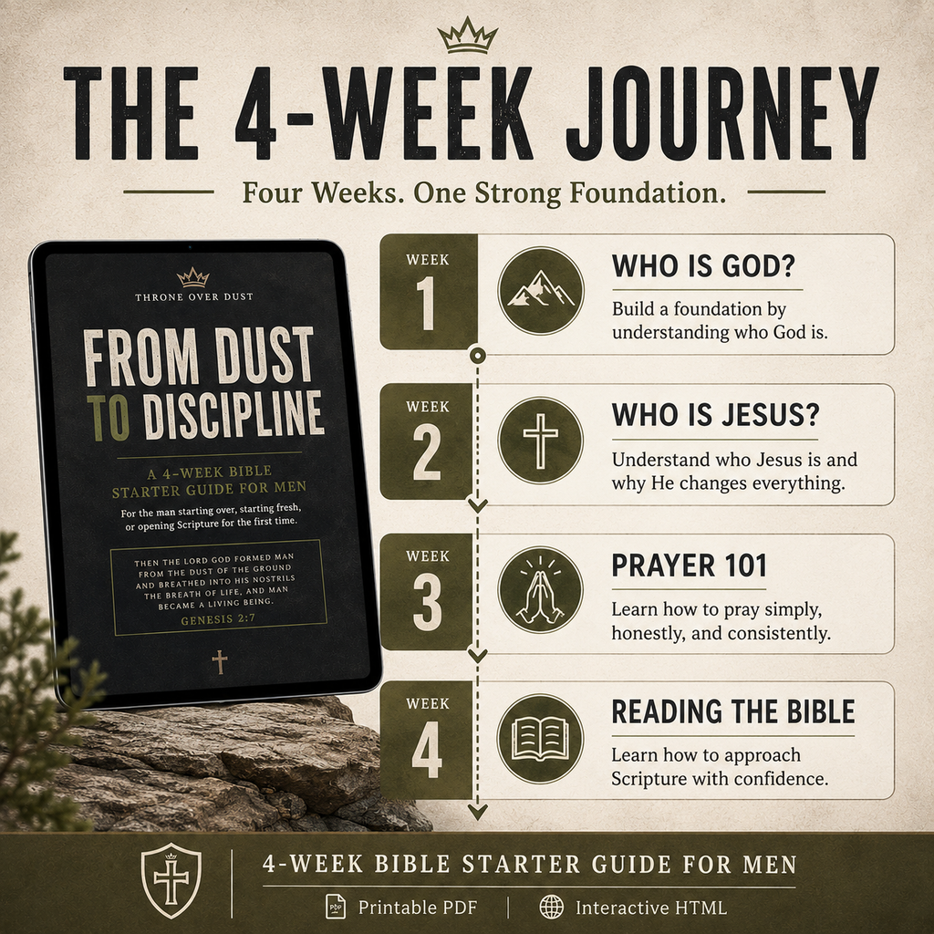Men's 4 week Bible Study From Dust to Discipline