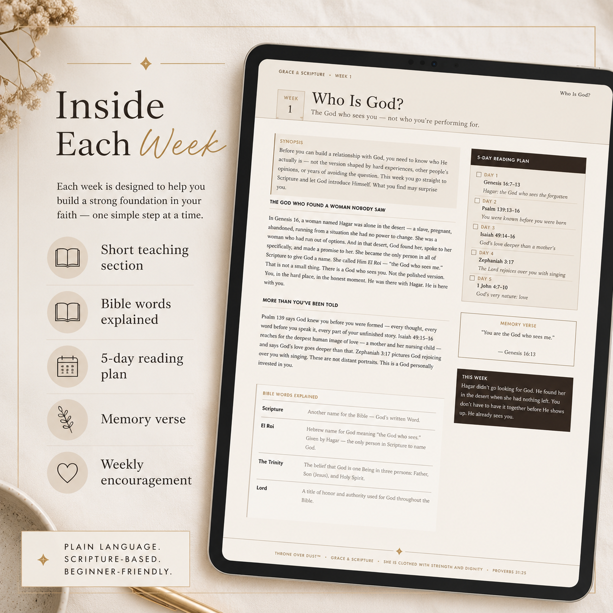 Grace and Scripture Women’s 4 week Bible Study printable