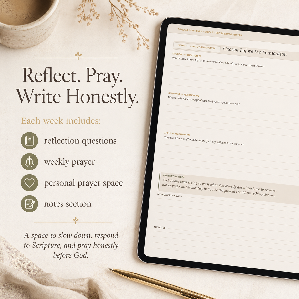 Grace and Scripture Women's 52 week Bible Guide Printable