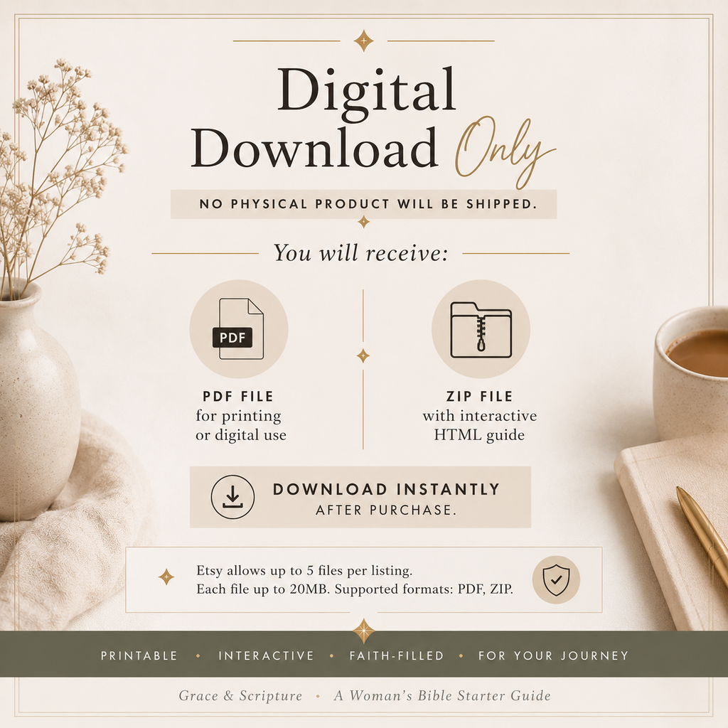 Grace and Scripture Women’s 4 week Bible Study printable
